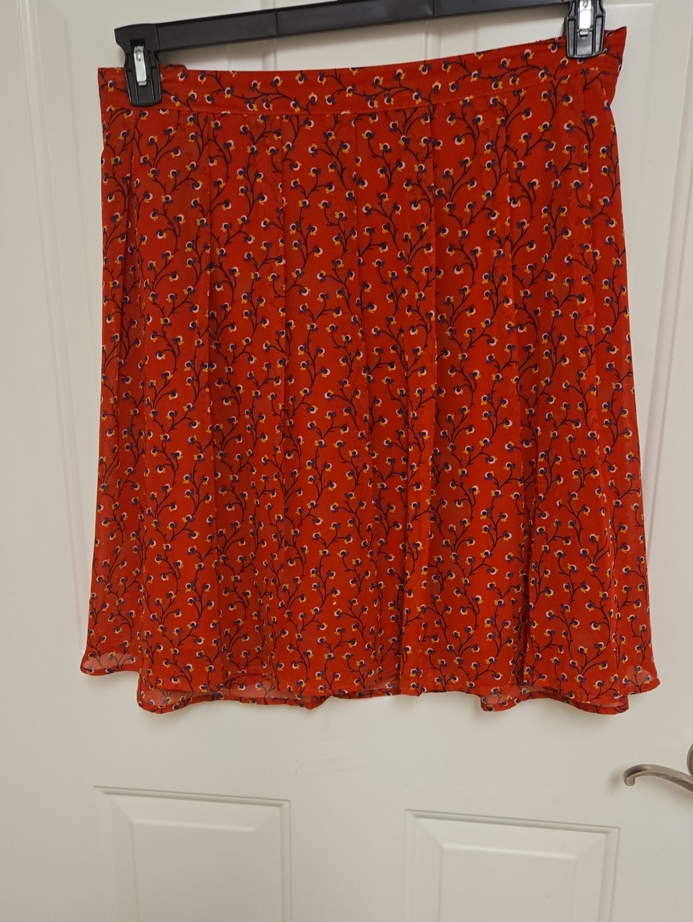 Women’s Red Floral-Print Skirt